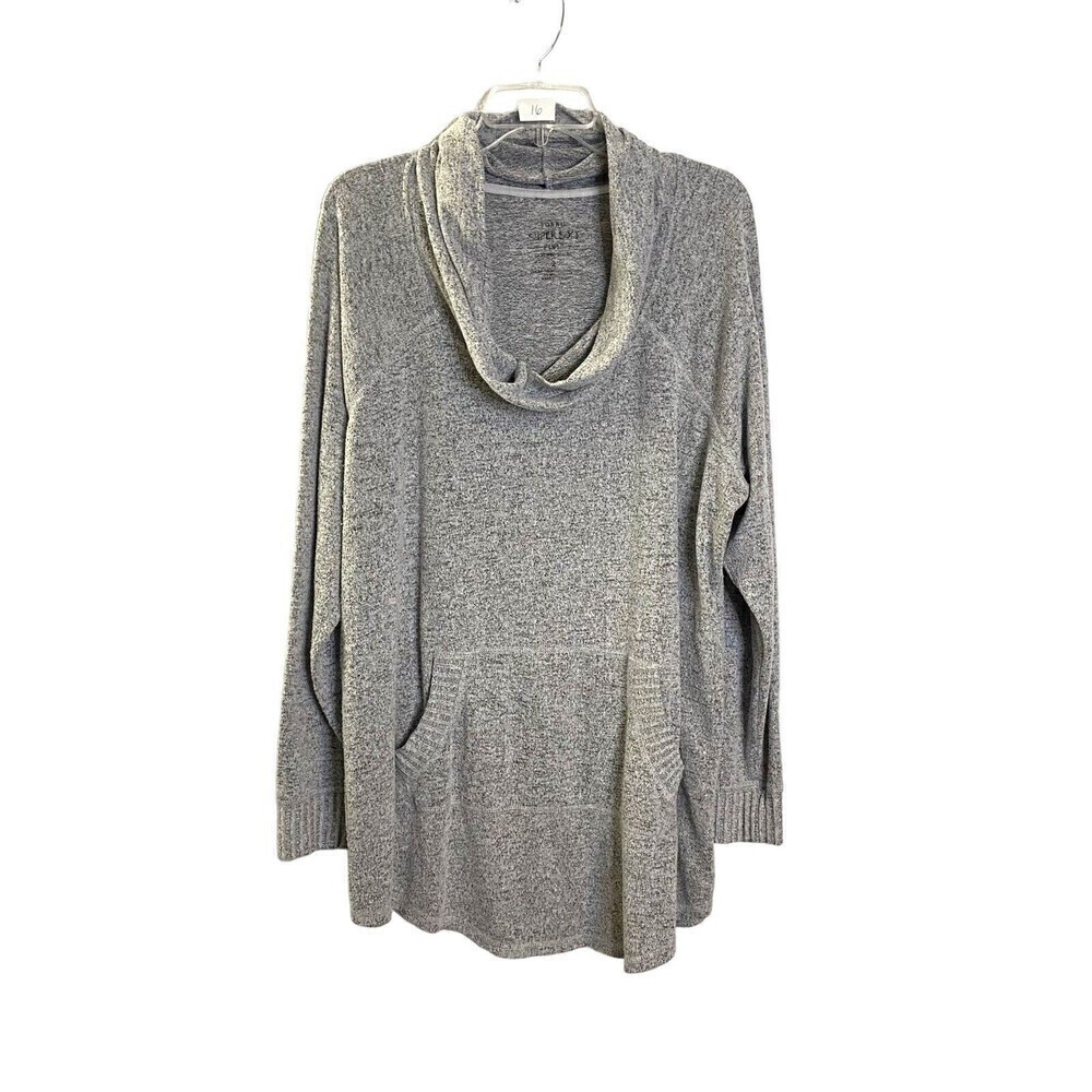 Torrid Super Soft Plus Size 2 Light Gray Hoodie Pullover Kangaroo Pocket Cozy